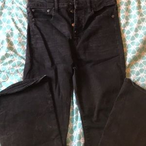 American eagle highest rise flare button fly